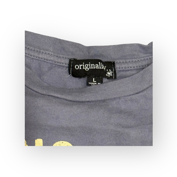 Originality Cousins Beach North Carolina Cropped T-Shirt Women’s Lavender Sz L - Picture 5 of 5